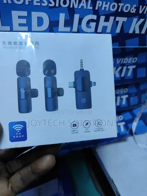 Dual Wireless Microphone 3.5mm, Type C Lightning