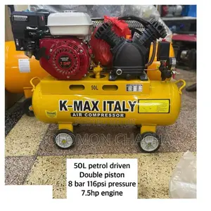 KMAX 50 LTRS Petrol Driven 7.5hp 2 Piston 8 Bar 116 Psi