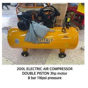 200 LTRS 2 Piston 3hp 8 Bar 116 Psi Electric Air Compressor