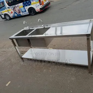 Double Bowl Sink With Working Table