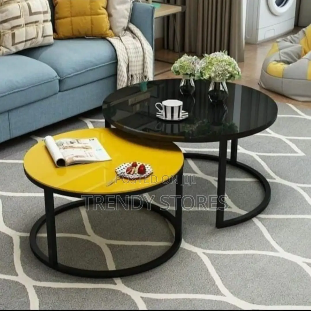 Colourful Glass Nesting Tables