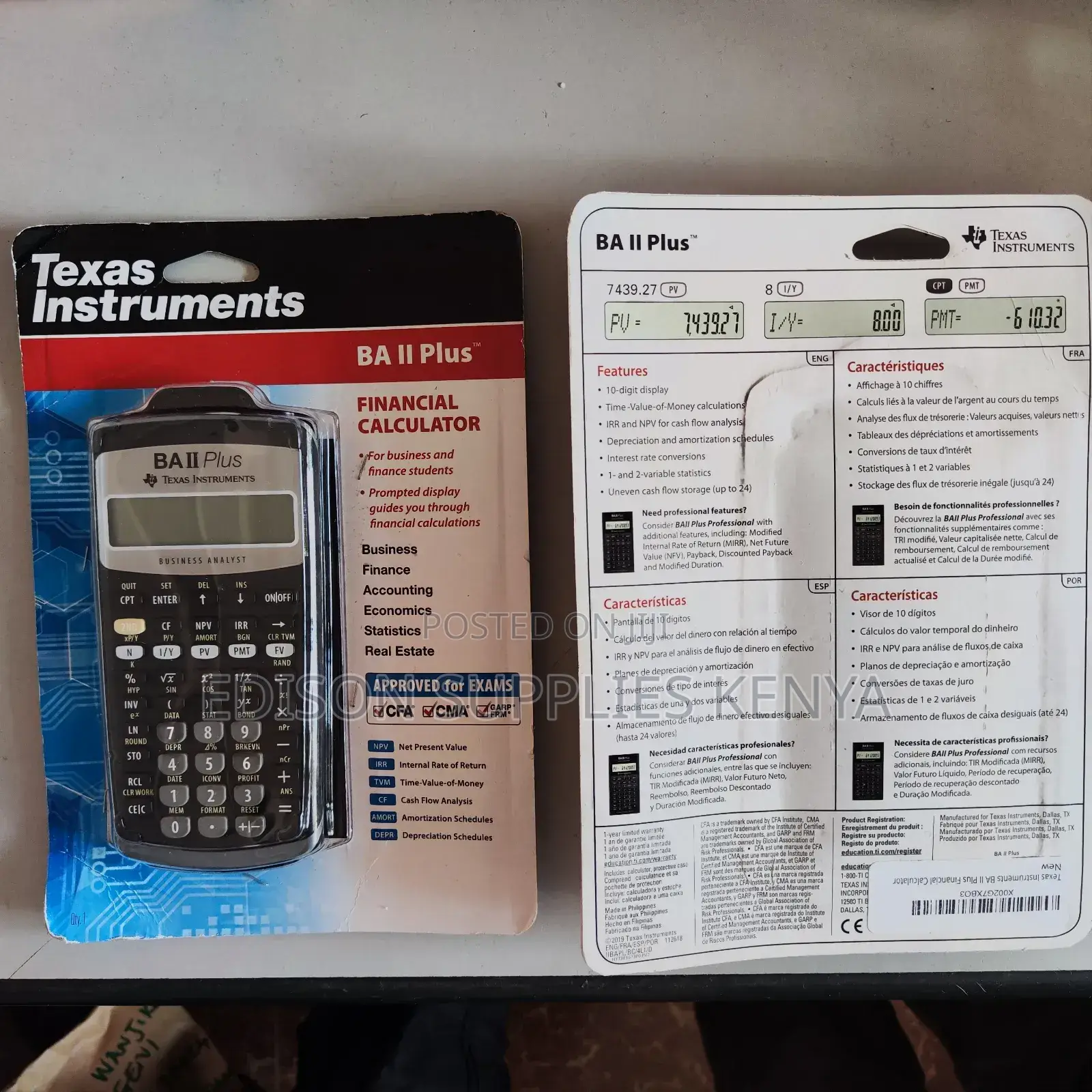 Texas Instruments Financial Calculator Ba Ii Plus Calculator