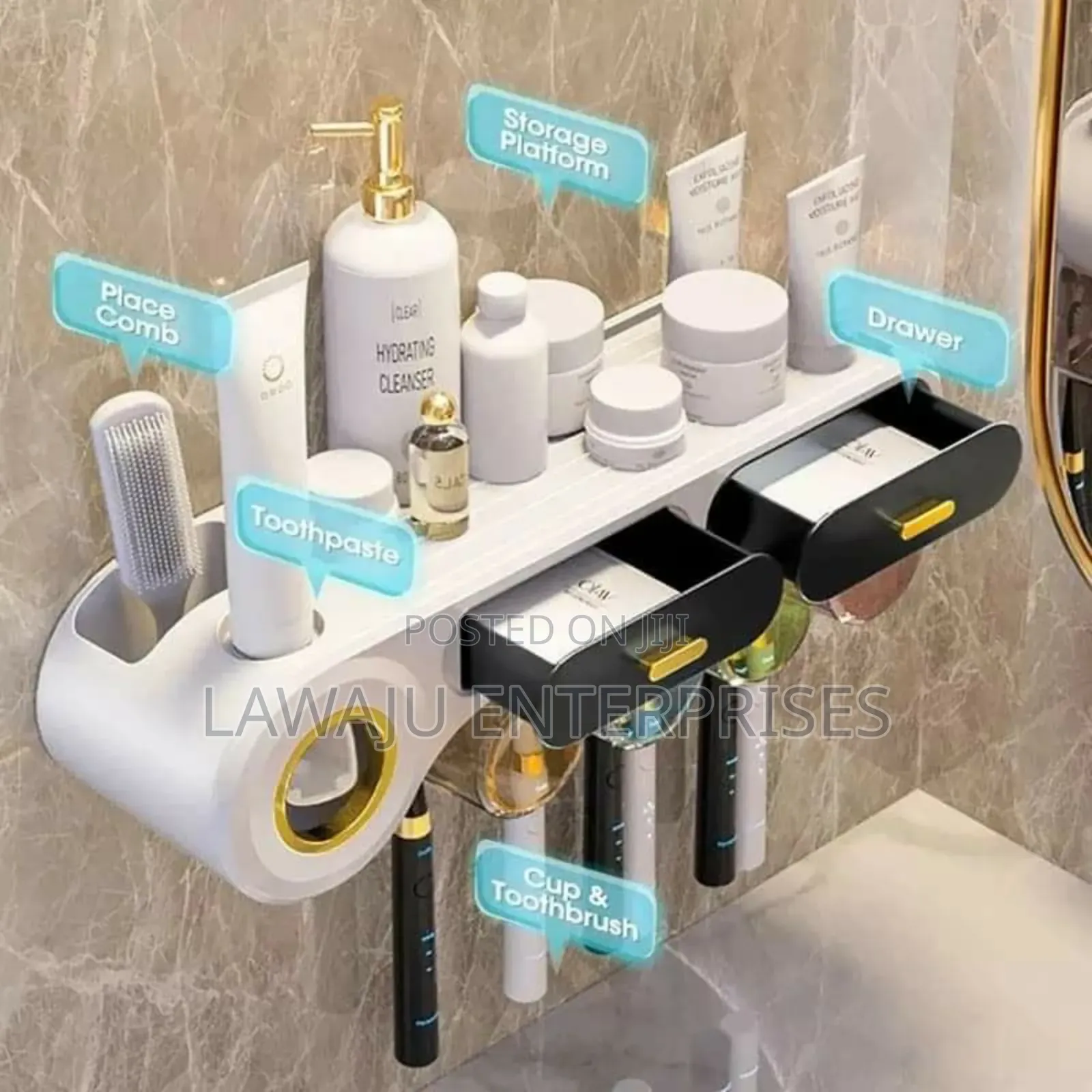 Wall Mounted Bathroom Accessories Organizer