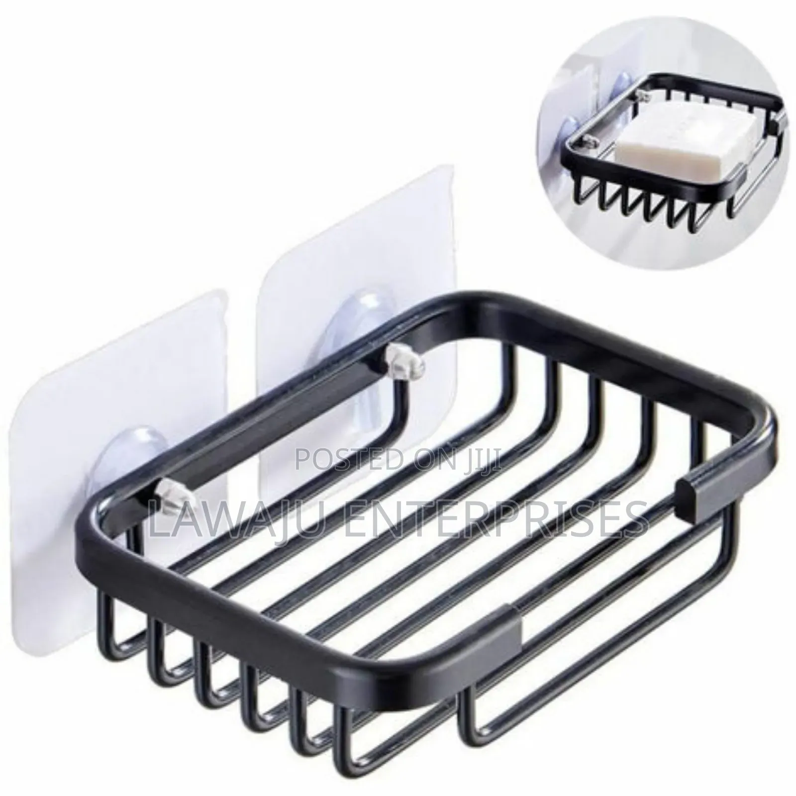 Adhesive Metallic Single Layer Soap Rack