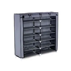 36 Pairs 2 Column Portable Shoe Rack