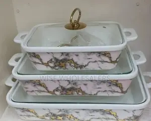 Set of 3 Ceramic Serving Bowls/Chaffing Dishes *