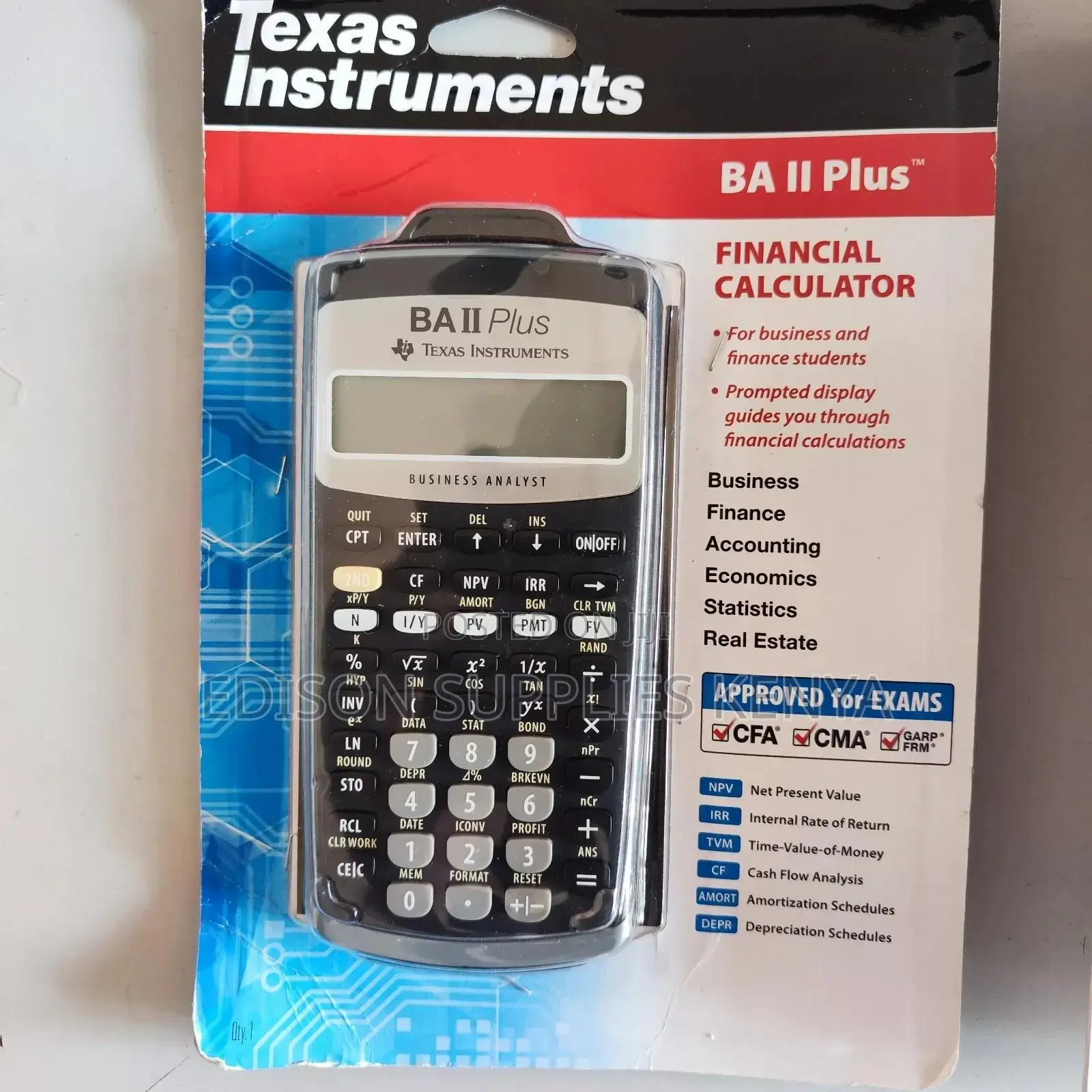 Texas Instruments Financial Calculator Ba Ii Plus Calculator