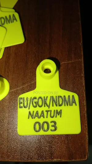 Laser Customized Ear Tags for Goats Sheep - Yellow Color