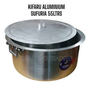 55L Aluminium Sufuria and Lid/Dowery Gift/Cookware Pot