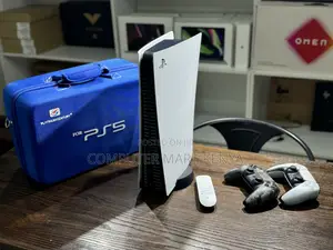 Playstation 5 With 2 Controllers, Remote and Playstation Bag
