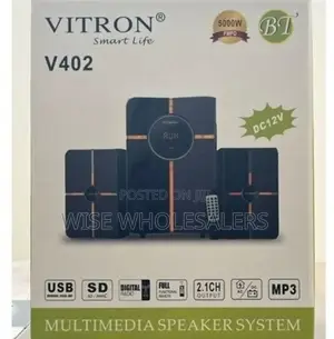 Vitron V402 2.1CH Sub Woofer System USB/SD/FM 5000w."*""