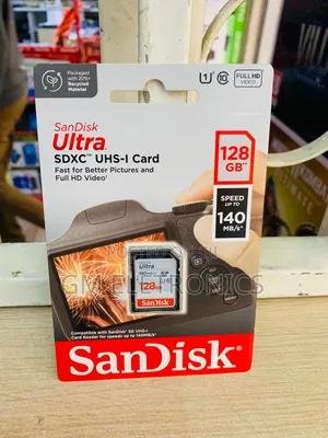 Sandisk 128gb Ultra 140mb/S Uhs-I SDXC Camera Memory Card(10