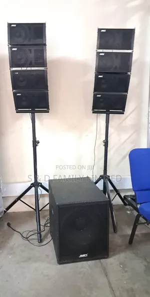 8 Six Inch Passive Speakers Plus Single 15 Inch Powered Bass