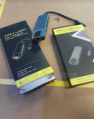 5 in 1 Usb-C Multiport Adapter With HDMI Ethernet