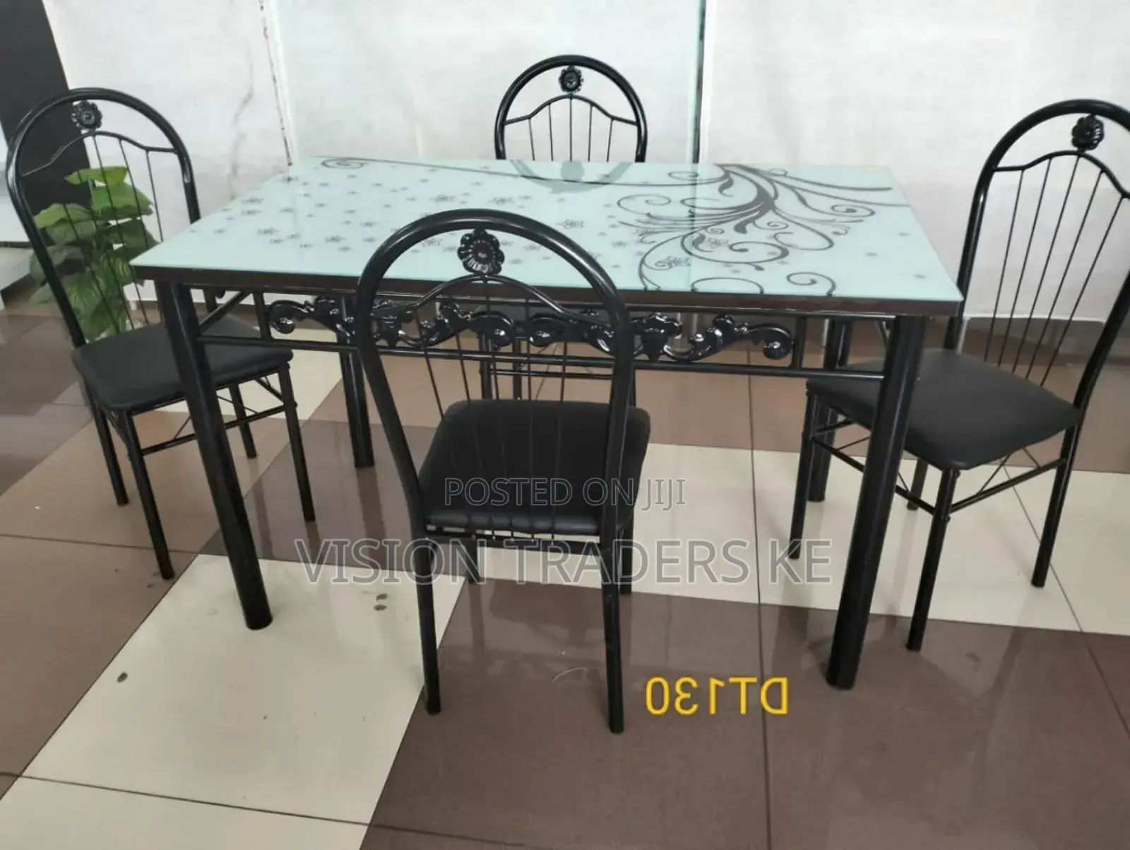 Executive White 4 Sitter Dinning Table