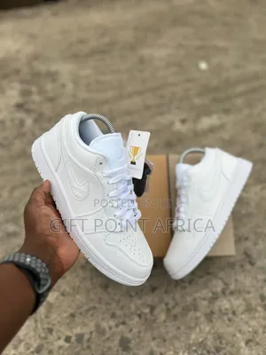 White Air Jordan 1 Unisex Sneakers