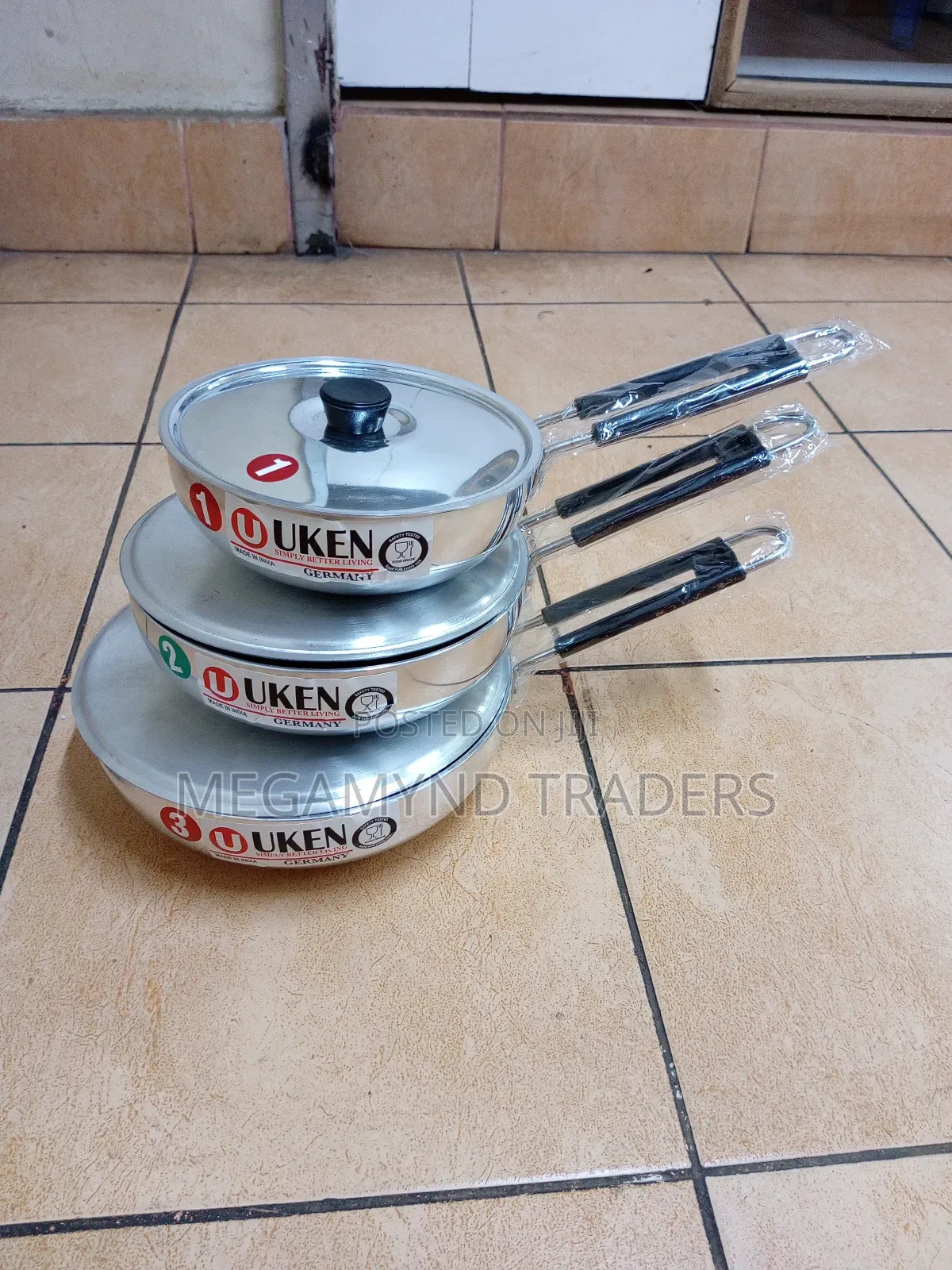 Aluminium Deep Pan / 3pc Kadai With Lid