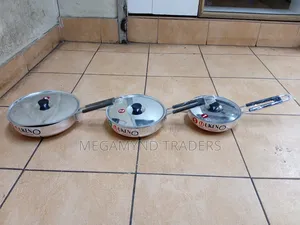 Aluminium Deep Pan / 3pc Kadai With Lid