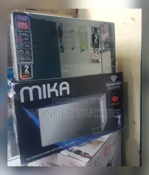 Mika Microwave Oven Grill 20ltr With 1000w Grill Silver 