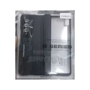 Leather Case for Samsung Galaxy Z Fold 3 Black