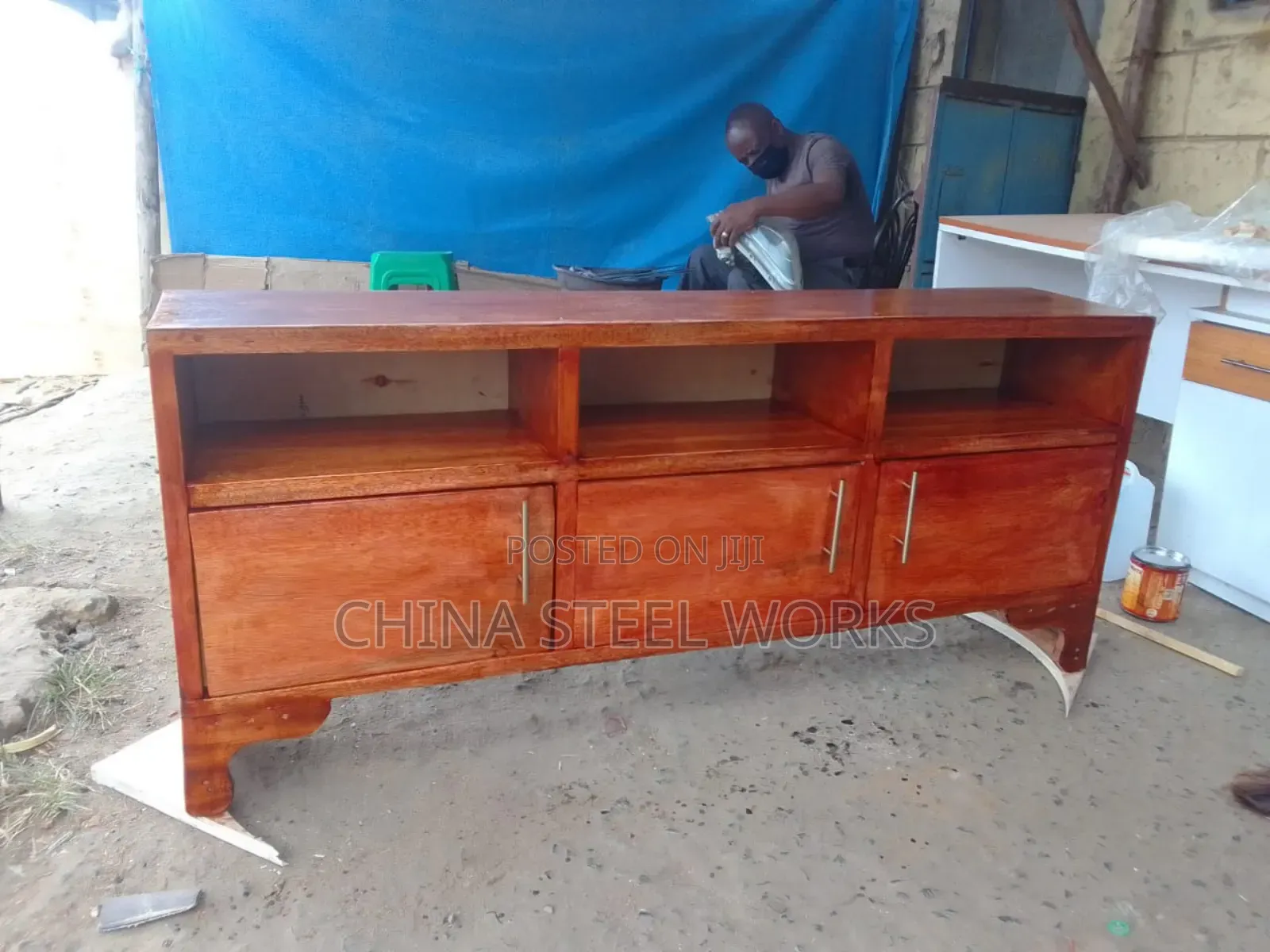 Modern Mahogany TV Stand