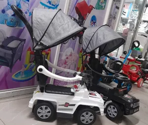 Kids’ Ride on Push Car With Adult Handle and Canopy