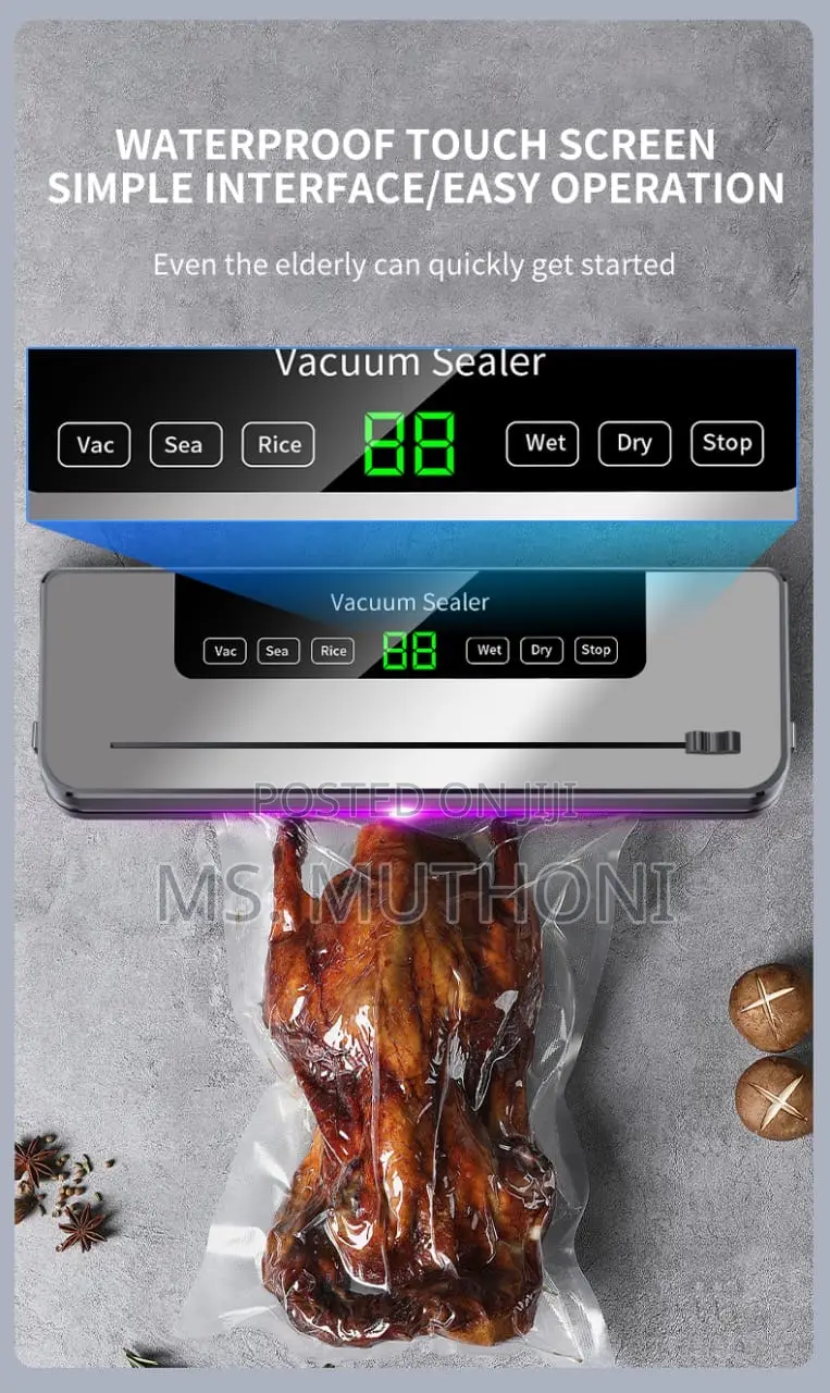 Electric Vacuum Sealer Machine With 10pcs Packaging Papers