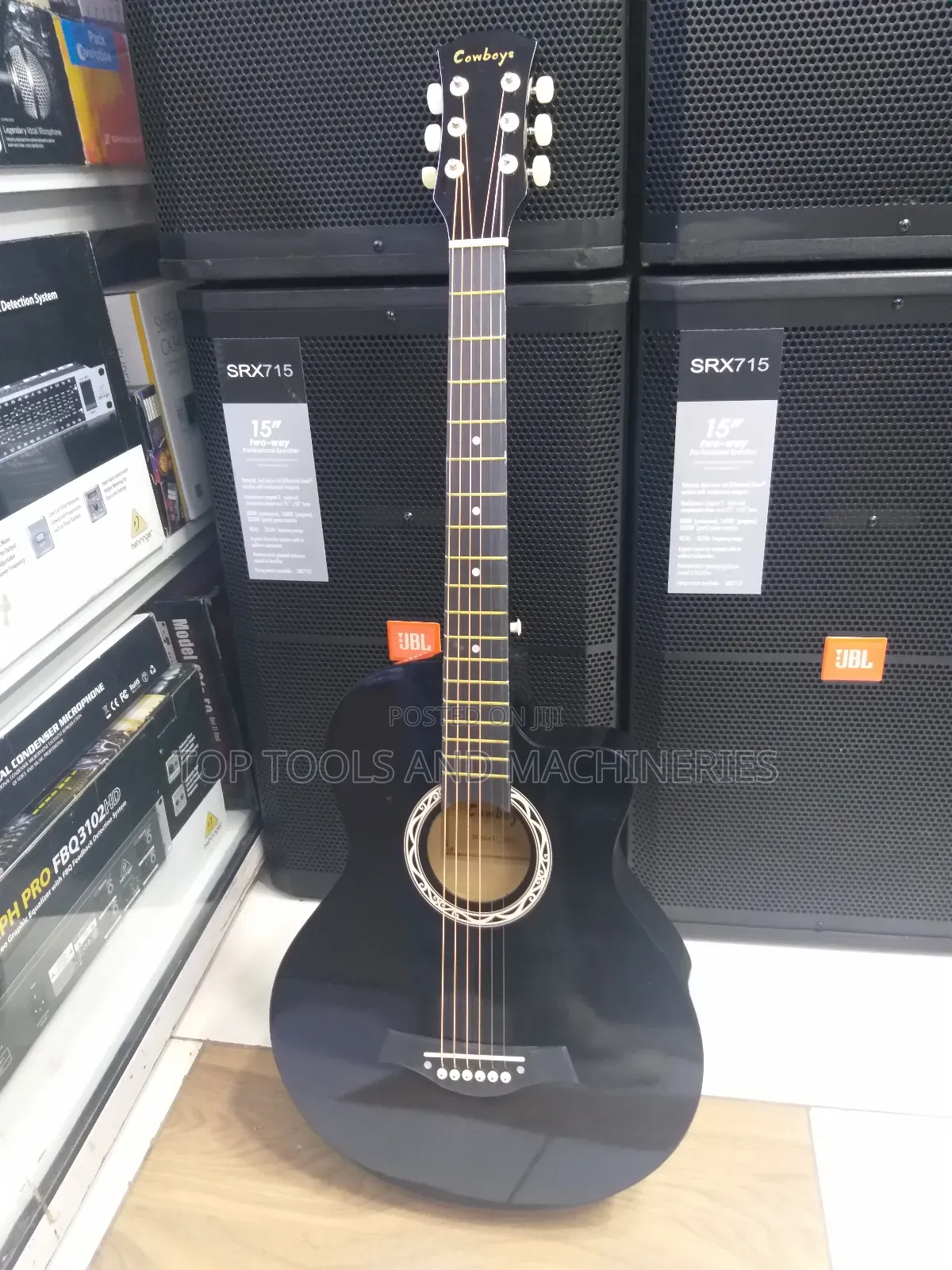 Black Size 38 6 Strings Acoustic Guitar