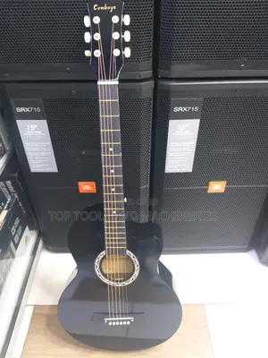 Black Size 38 6 Strings Acoustic Guitar
