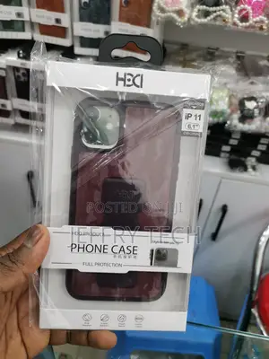 iPhone 11 HDD Standing Grip Maroon Camo Cover