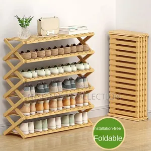 Foldable Bamboo Shoe Rack