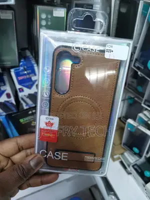 Samsung S23 Plus Leather Invisible Stand Magsafe Brown