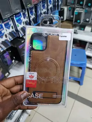 iPhone 11 Pro Max Leather Bend Stand Cover Case
