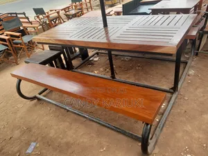 Garden Bench Set With an Umbrella