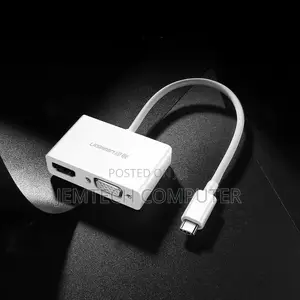 UGREEN USB-C to HDMI + VGA Converter - White