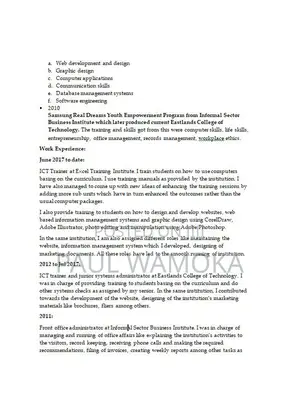 IT CV, Web Development Job