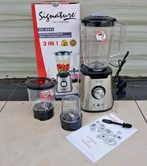 Signature 3-in-1 Blender With Chopper And Grinder Sg-b809