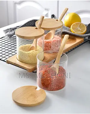 3 Set Condiment Container Seasoning Box Set Glass