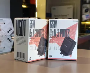 Tecno 65W Gan 3 Ports New Sealed in a Shop