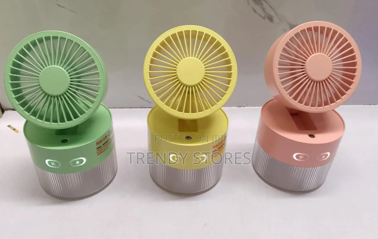 Rechargeable Portable Fan With Humidifier
