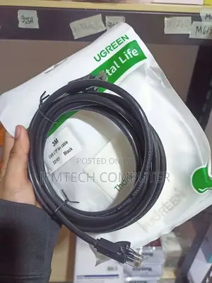 Ugreen Cat6 Utp Ethernet Cable 3m Black ^`Ugreen Cat6 Utp