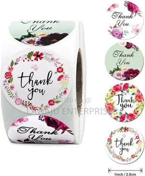 Floral Thank You Sticker Notes Roll