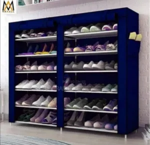 Metallic Double Shoe Rack 2 Column With 36 Pairs