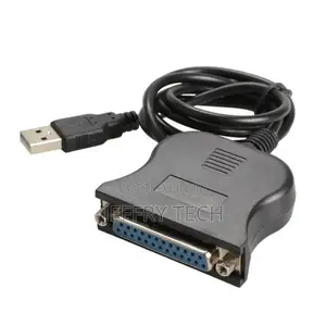 USB Male to DB25 Female Port Printer Parallel Converter-