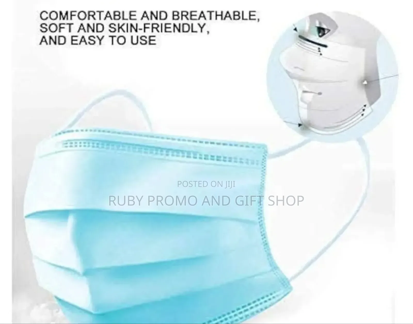 Premium 3 Ply Disposable Blue Face Mask