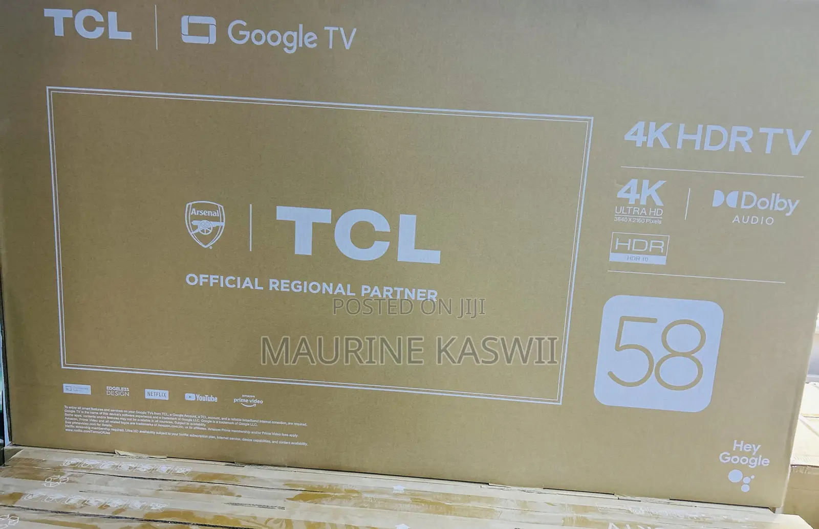 TCL 58′′ 58p635 Smart Android Uhd Google