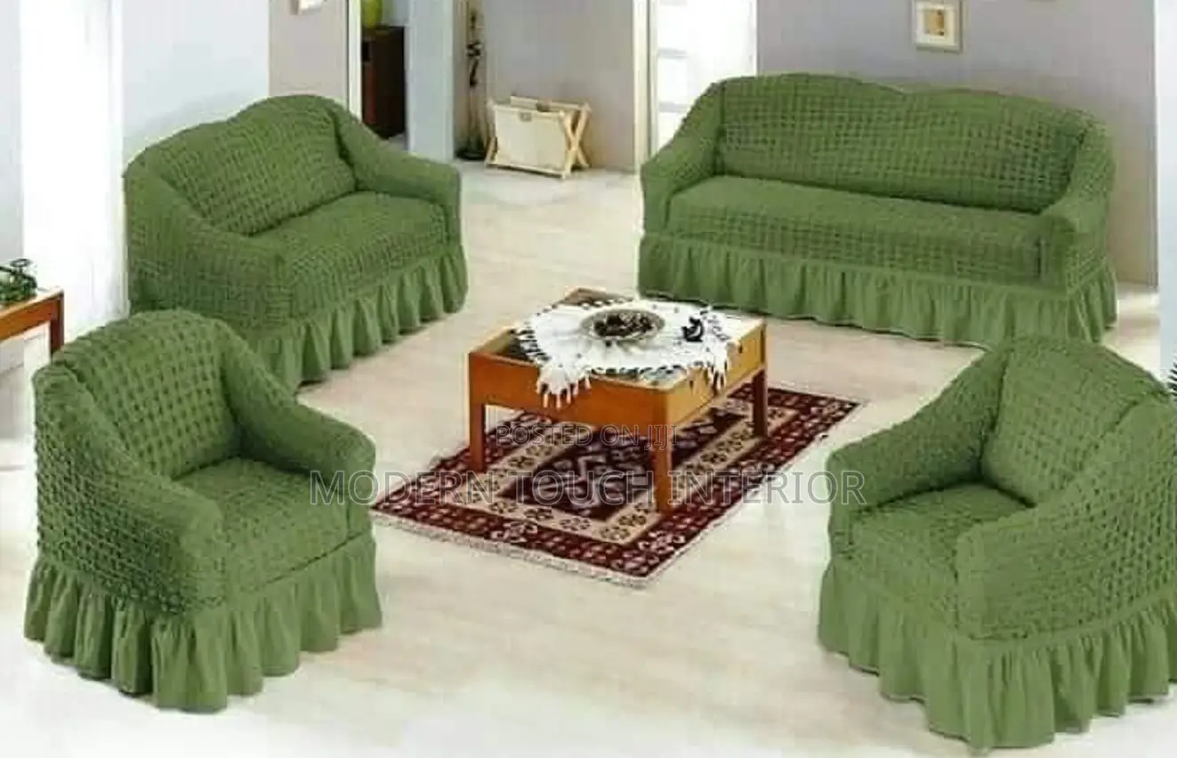 7 Seater Turkish Green Sofa Cover