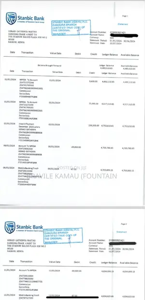 Bank Statements