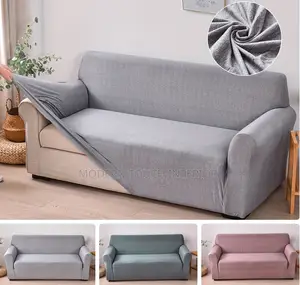 Light Grey Plain Sofa Cover