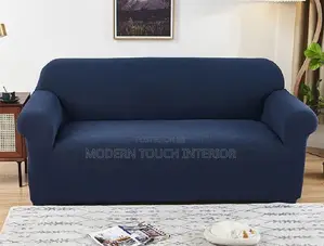 Blue Plain Sofa Cover